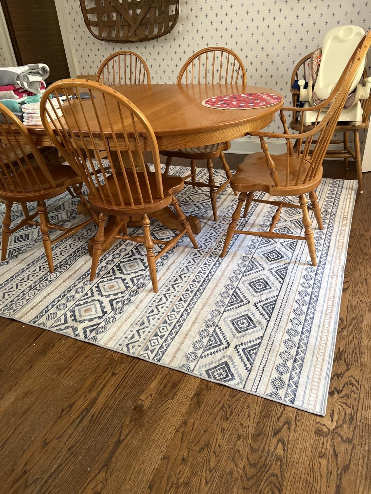 cotiled Boho 5x7 Area Rugs for Living Room: Soft Moroccan Washable Rug | Solve Modern Neutral Trendy Home Decor - Stain Resistant Carpet for Bedroom Farmhouse Dining Room Brown Cream customer photo 2