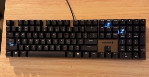 Cherry KC 200 MX, Wired Mechanical Office Keyboard, Modern Design with Elegant Aluminum Surface, USB-A Connection, MX2A Brown Switches, Black/Bronze customer photo 1