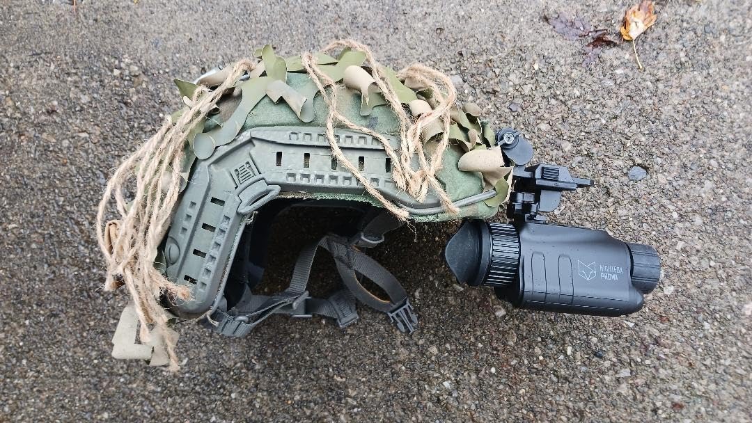 Night Vision Monocular, Nightfox Prowl Night Vision Goggles, Helmet Mounted | 1x Magnification NVG, 1080p Video Recording, Head Mount, Stealth Infrared 940nm IR, Digital NODs for Airsoft, Night Walking customer photo 1