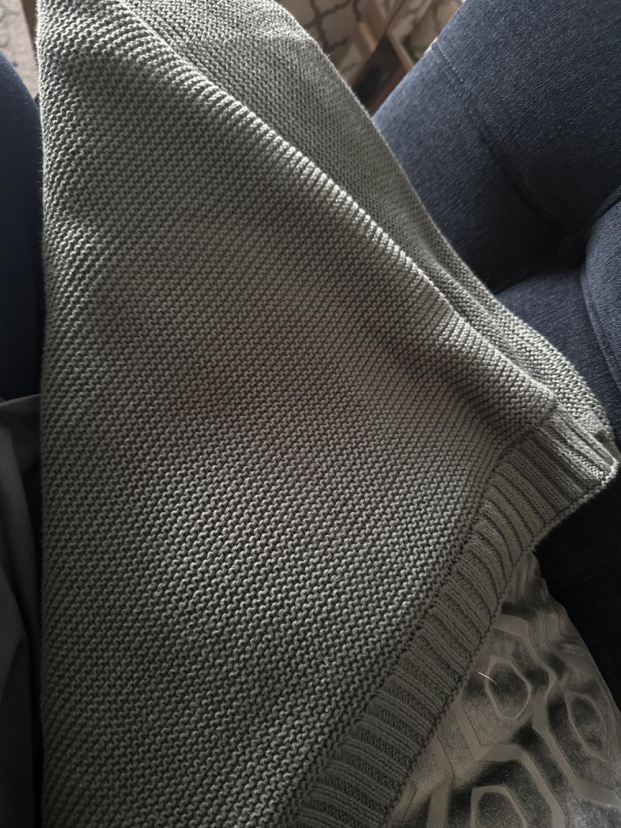 Luxury Organic Cotton Baby Quilt Blanket (Pointelle - Dove Grey) customer photo 2