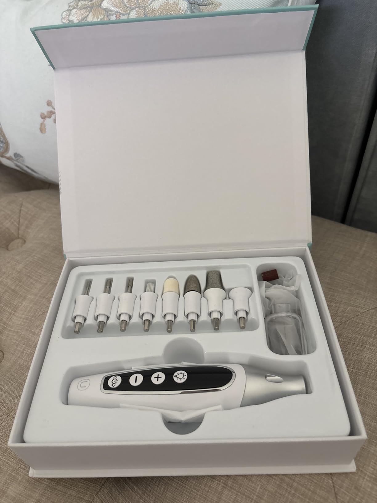 PediLux Pro Professional Manicure Pedicure Kit, Cordless Electric Nail File Drill Set, Thick Toenail Grinder, Toe Nail Dremel Tools, Filer, Buffer, Sander, Remove Cuticles, Callus for Men & Women customer photo 1