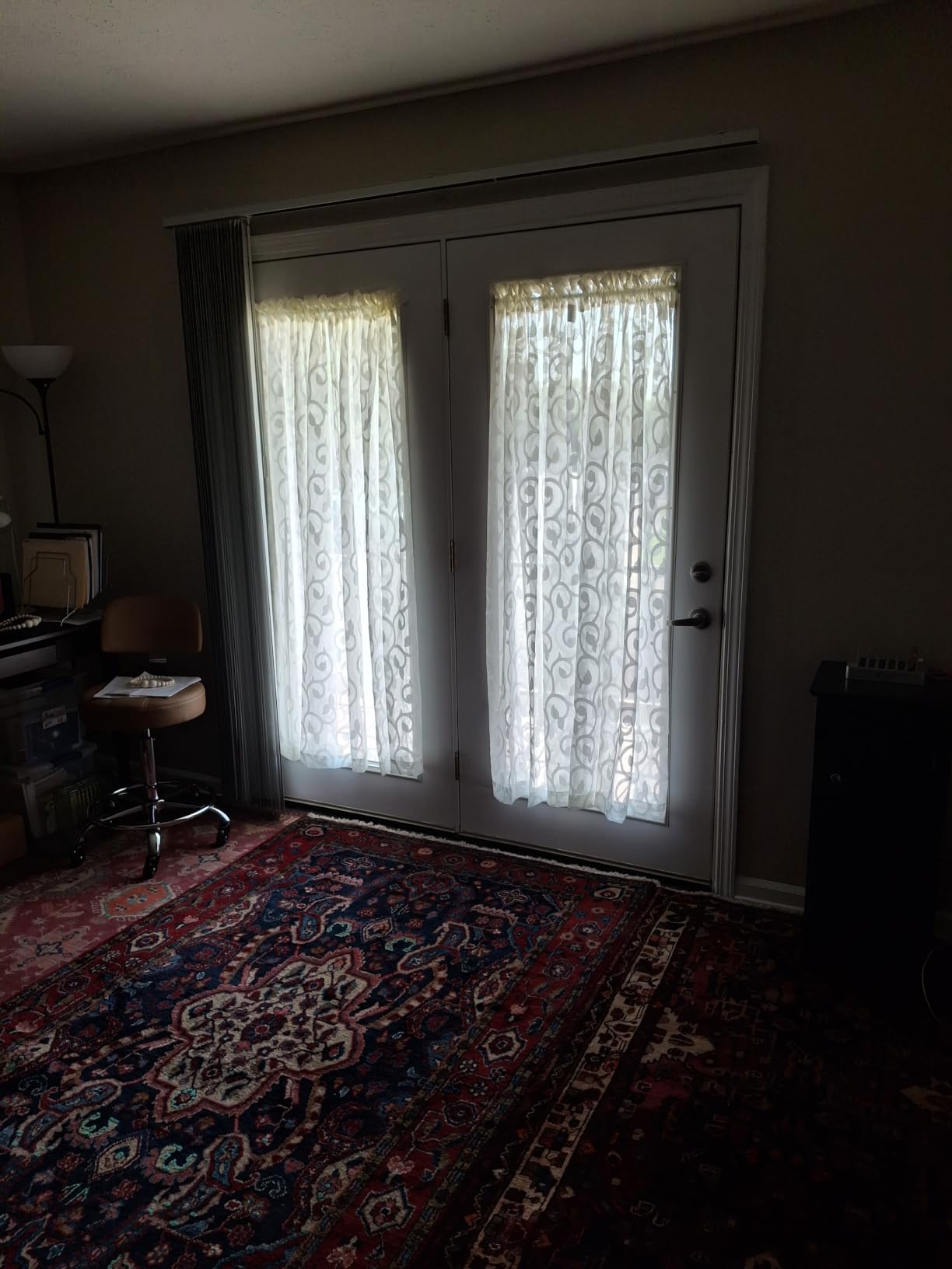 OWENIE Furman Sheer White Curtains 84 inches Long for Bedroom Living Room 2 Panels Set, White Curtains Jacquard Clip Light Filtering Semi Sheer Curtain Rod Pocket Window Drapes, 2 Pcs Each 40 W 84 L customer photo 2