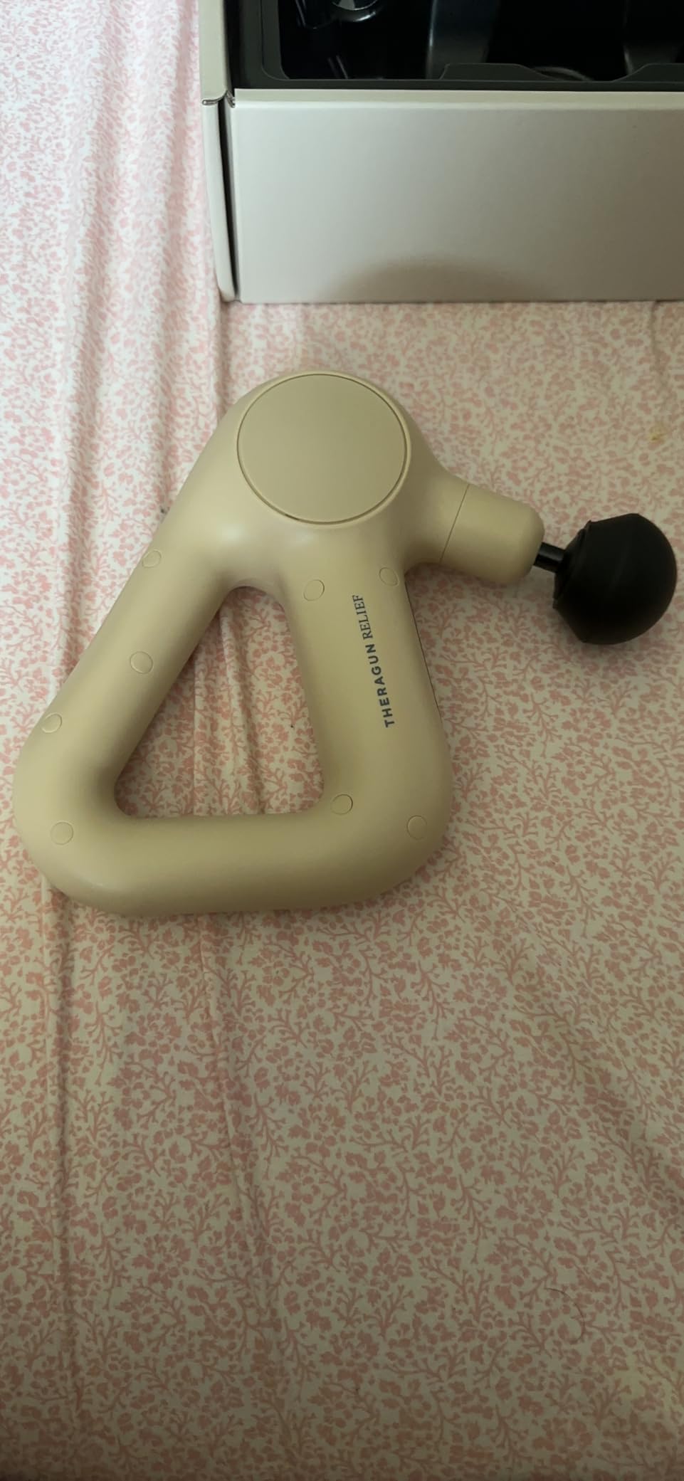 TheraGun Therabody Relief Handheld Percussion Massage Gun - Easy-to-Use, Comfortable & Light Personal Massager for Every Day Pain Relief Massage Therapy in Neck, Back, Leg, Shoulder and Body (Navy) customer photo 1