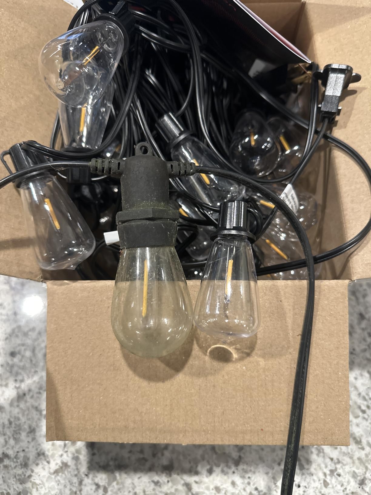 addlon 100FT Outdoor String Lights ST38 LED with Remote Waterproof Dimmable | Shatterproof Replaceable Bulbs, Connectable Hanging Strand for Porch Backyard Patio Garden Deck Outside, Timer,3 Modes customer photo 1