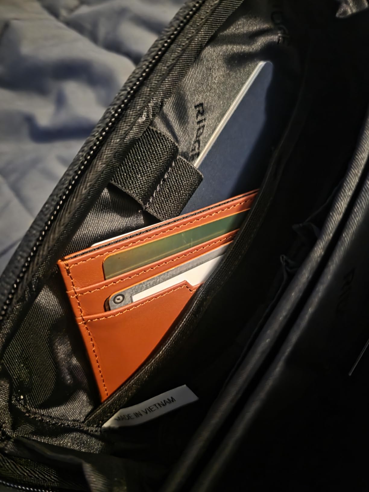 Vaultskin MOORGATE Slim Top-Grain Leather Credit Card Holder, RFID Wallet | Minimalist thin case for men and women, 5 slots for ID and cash, genuine cowhide, scan blocking, small compact front pocket customer photo 1