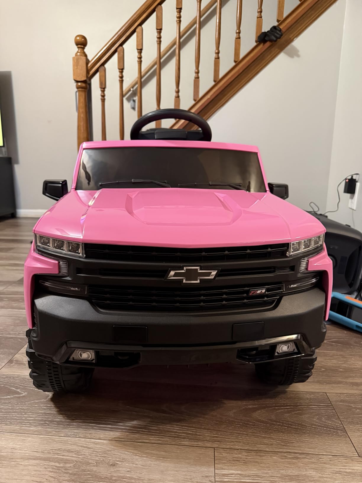 Best Choice Products 12V Licensed Chevrolet Silverado Ride On Truck, Electric Car Toy w/Parent Remote Control, Truck Bed Storage, Bluetooth Speaker, LED Lights, 2.5 MPH Max Speed - Black customer photo 2