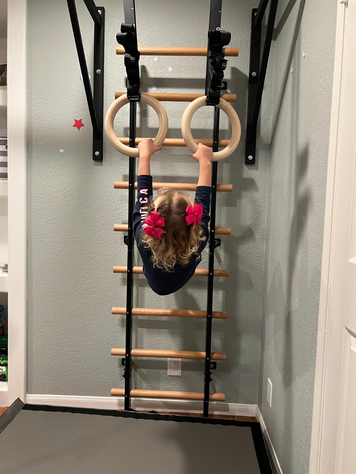 GHB Gymnastic Rings Wooden Gym Rings 1.25