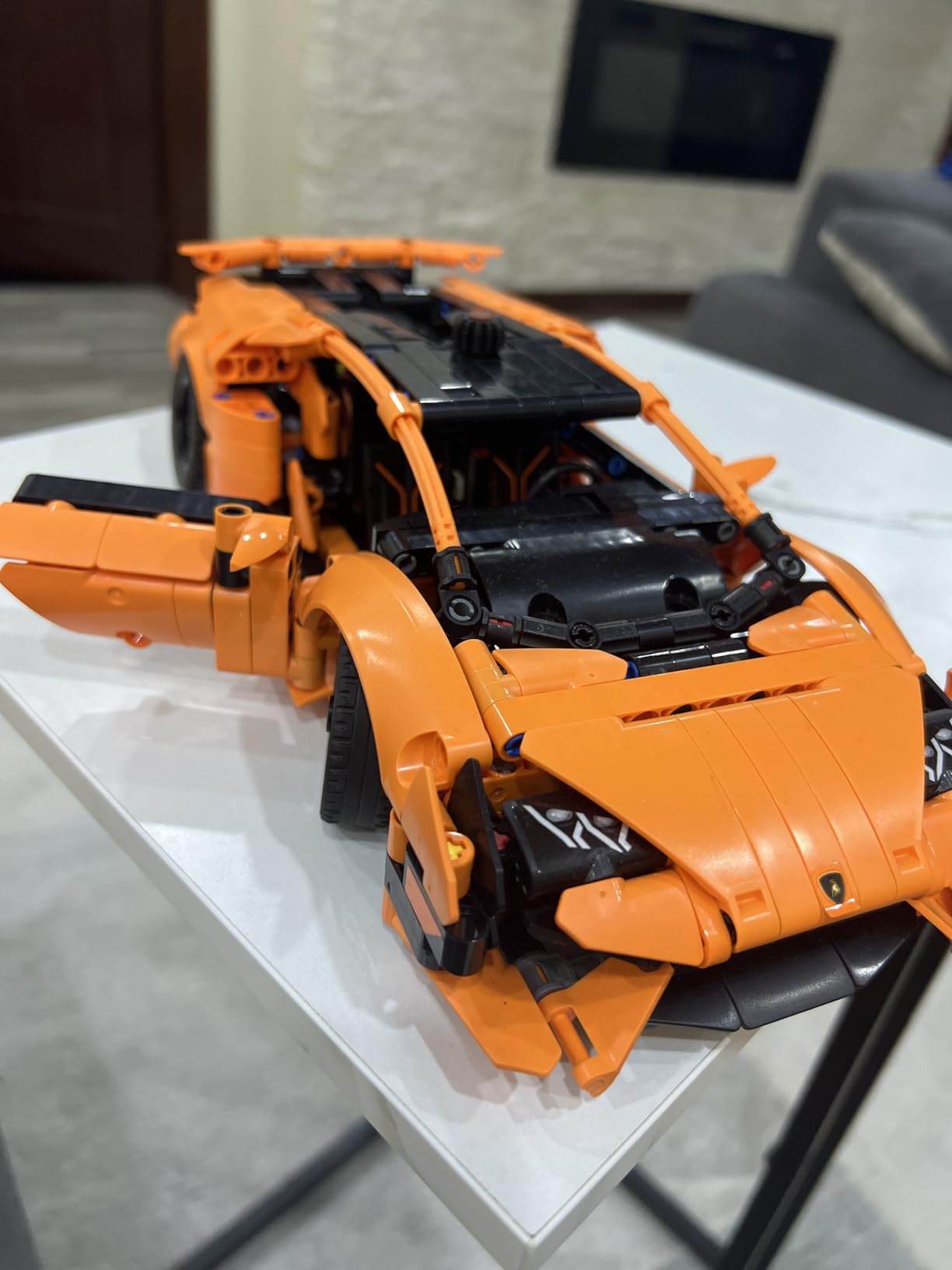 Technic Lamborghini Huracán Tecnica Orange Toy Cars - Building Toys for Kids, Boys & Girls, Ages 9+ - Lamborghini Toy Car W/ V10 Engine & Steering - Gift Ideas for Birthdays - 42196 customer photo 2