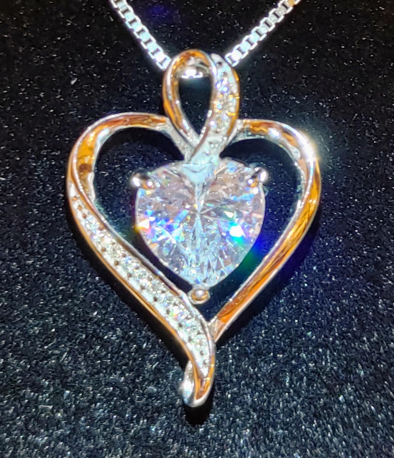 925 Sterling Silver Necklace - Exquisite Silver Jewelry for Women - Heart Pendant Silver Necklace - Birthday, Anniversary, Valentine's Day Gift for Women, Wife, Mom, Girlfriend, Lady customer photo 2