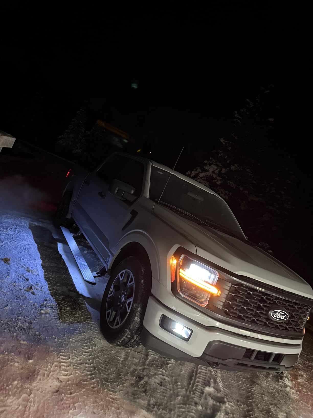 Rough Country Power Running Boards with LED Step Lights for Ford F-150 Lightning/F-250/F-350/Raptor (2015-2026) Crew Cab - Retractable Electric Side Steps, Non-Slip Aluminum Design customer photo 1