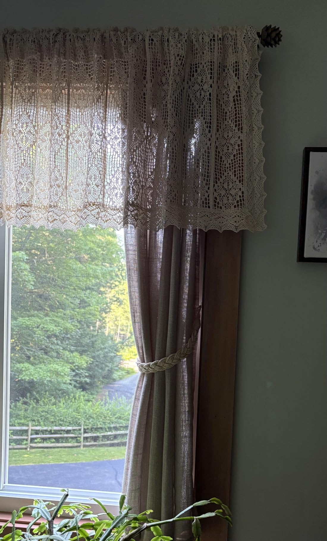 LAMIT Cream Ivory Linen Semi Sheer Curtains 84 inch Length for Bedroom | Light Filtering, Living Room Curtains, Soft Thick Neutral, Drapes for Farmhouse, Bronze Grommet, 2 Panels, 52 x 84 Inch customer photo 2