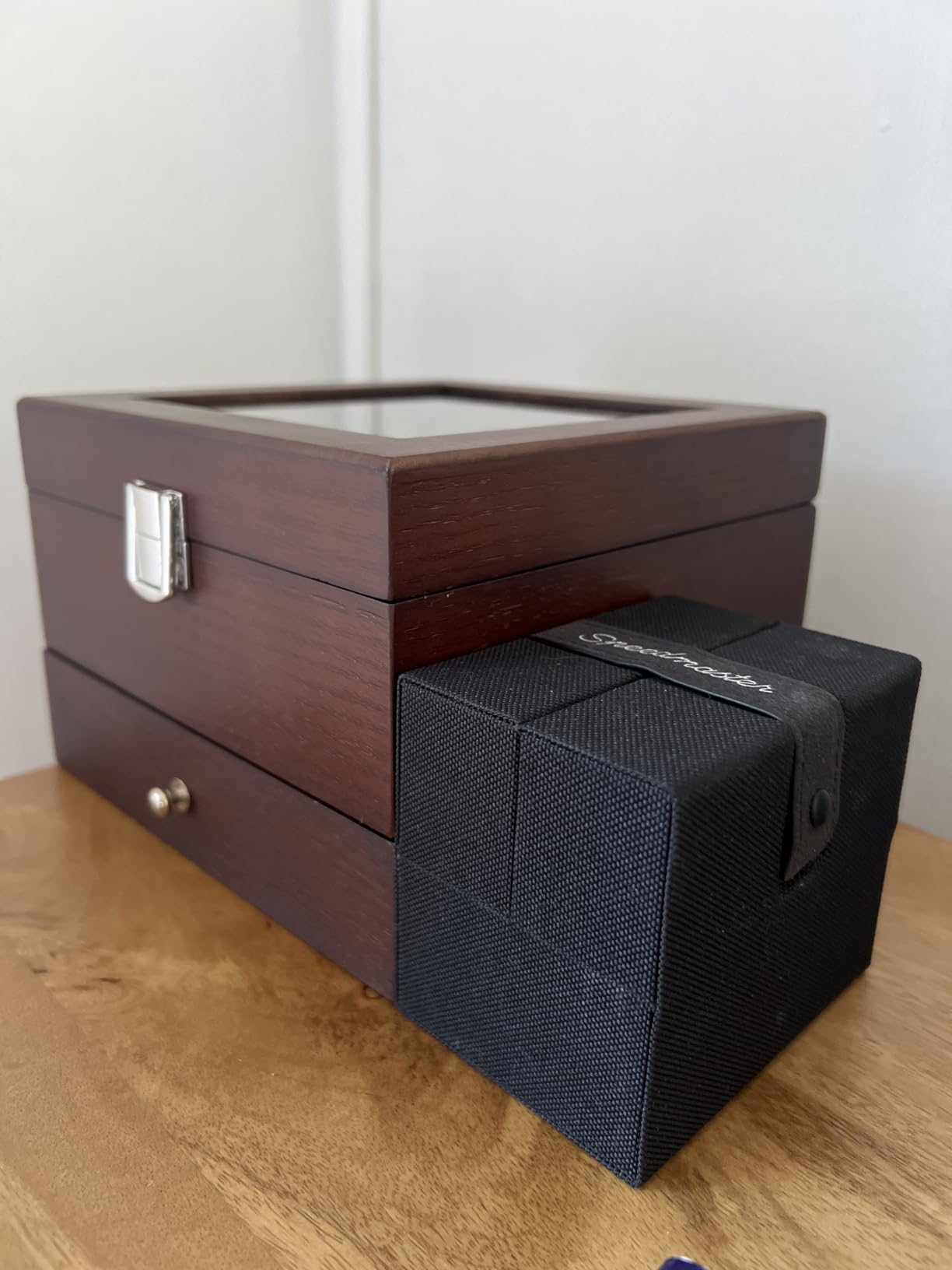 ProCase 6 Slots Lacquered Finish Wooden Watch Box for Men, Men's Watch Organizer with Glass Top, 2-Tier Display Case for Wristwatch Storage, Valentine's Day Gift for Him, Father's Day Gift -Espresso customer photo 1