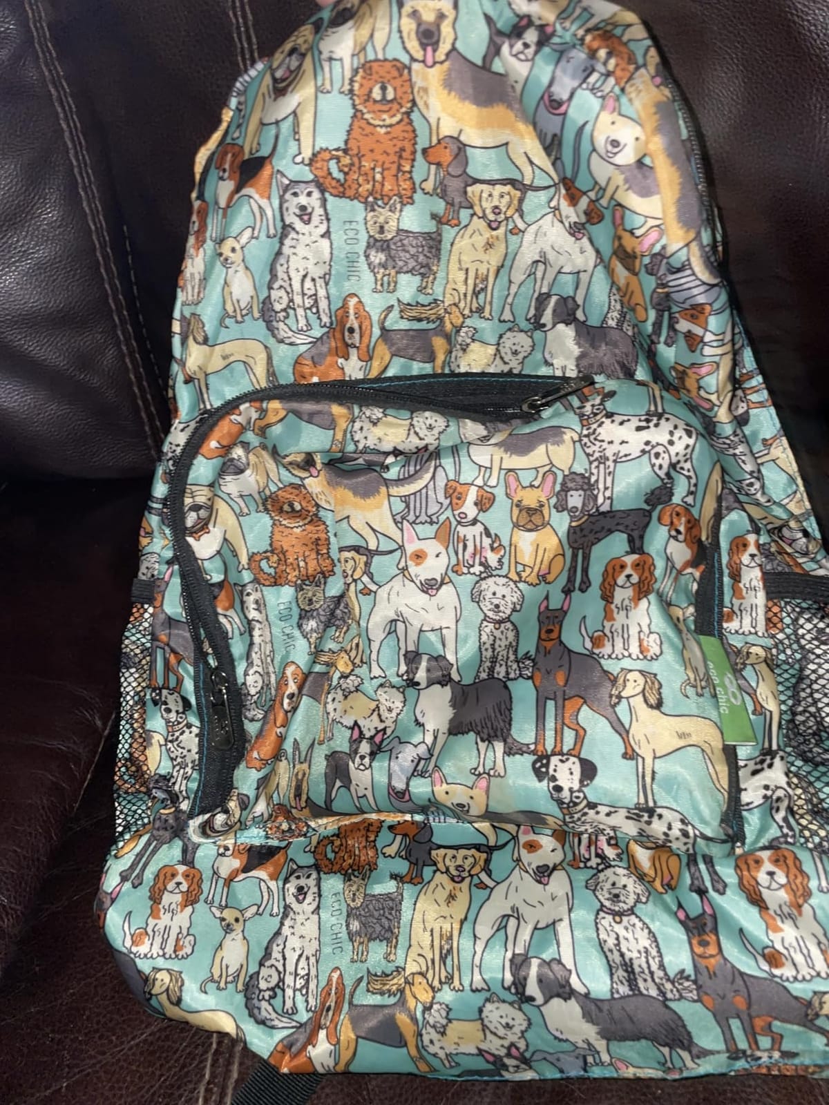 ECO CHIC Hiking Lightweight Packable Backpack - Foldable Daypack for Travel & Hiking & Outdoor Adventures - Waterproof Backpack from Recycled Materials (Multi Puffin Blue) customer photo 2