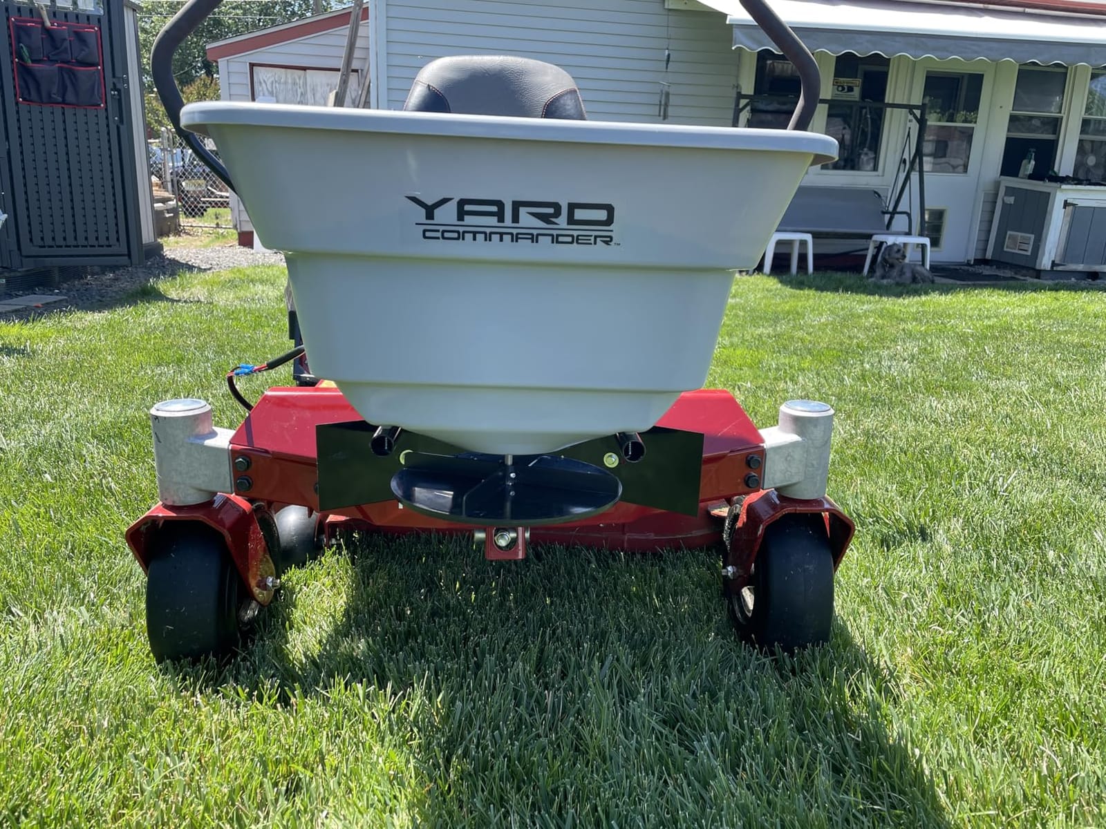 Yard Commander - 80 LB ATV/UTV Broadcast Spreader - 12-Volt Heavy Duty Motor - Salt, Seed, Fertilizer & More - Adjustable Drop Rate - Included Hopper Cover - Mounts to Front or Rear Utility Rack customer photo 1