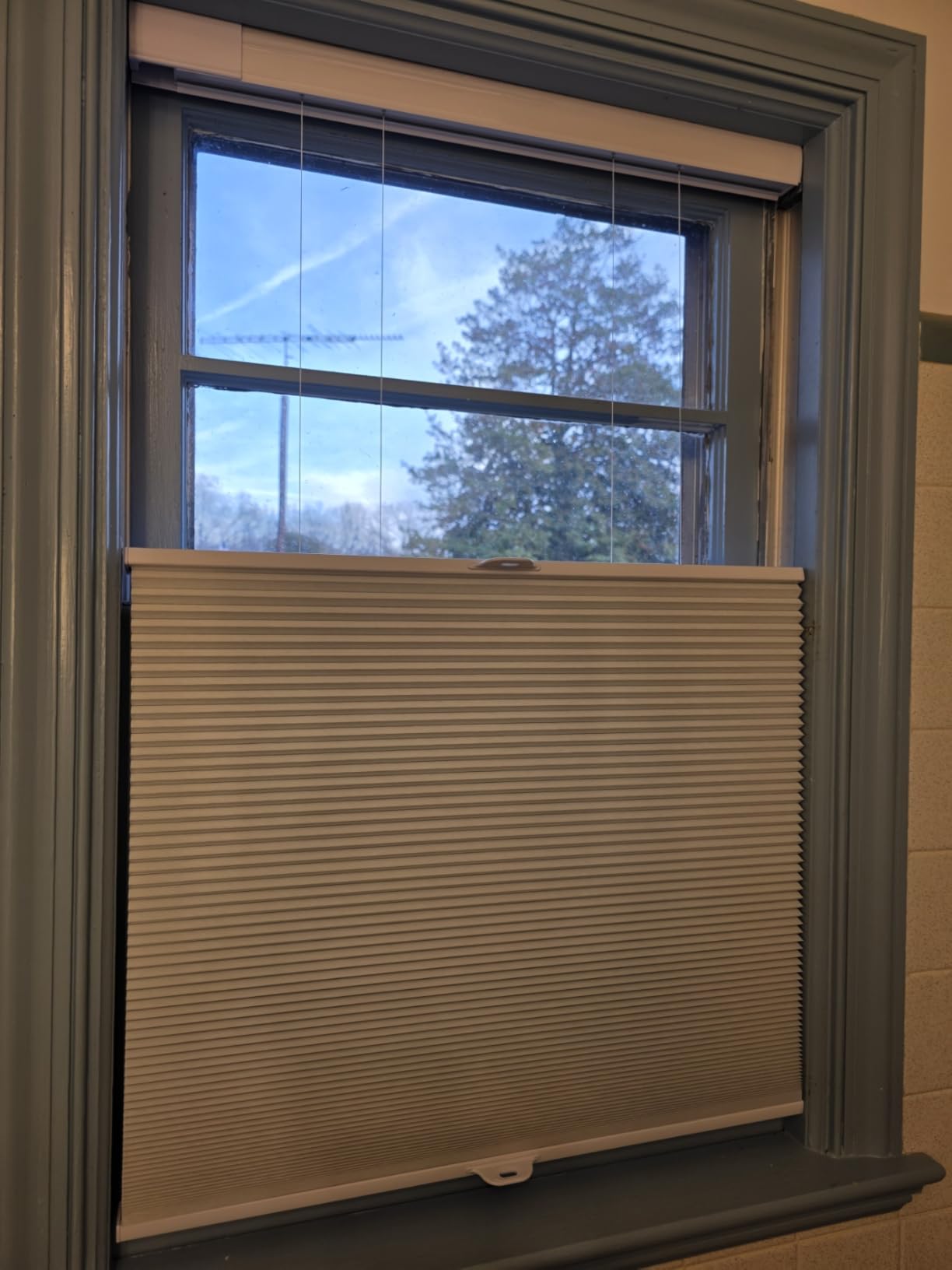 Tonature No Tools No Drill Top Down Bottom Up Cellular Shades for Windows, 1