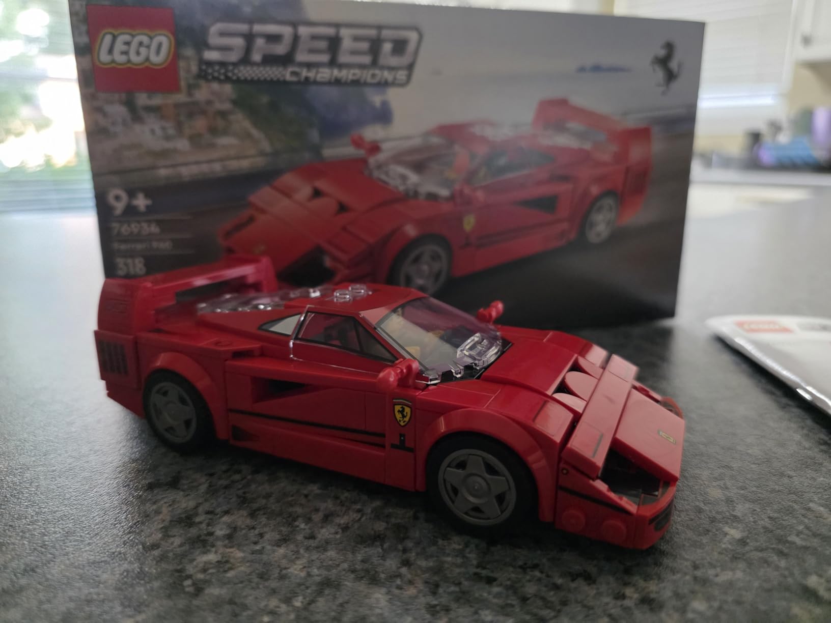 LEGO Speed Champions Ferrari F40 Supercar, Toy Car Model Building Set with Driver Minifigure, Collectible Ferrari Toy for Kids Ages 9 and Up, 76934 customer photo 2