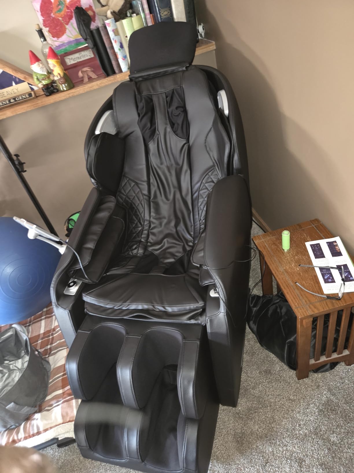 Real Relax Massage Chair Full Body with Unique Phone Controller, Zero Gravity 3D SL-Track Recliner with APP Control, Child Lock, Pause Button, Favor-06, Black customer photo 1