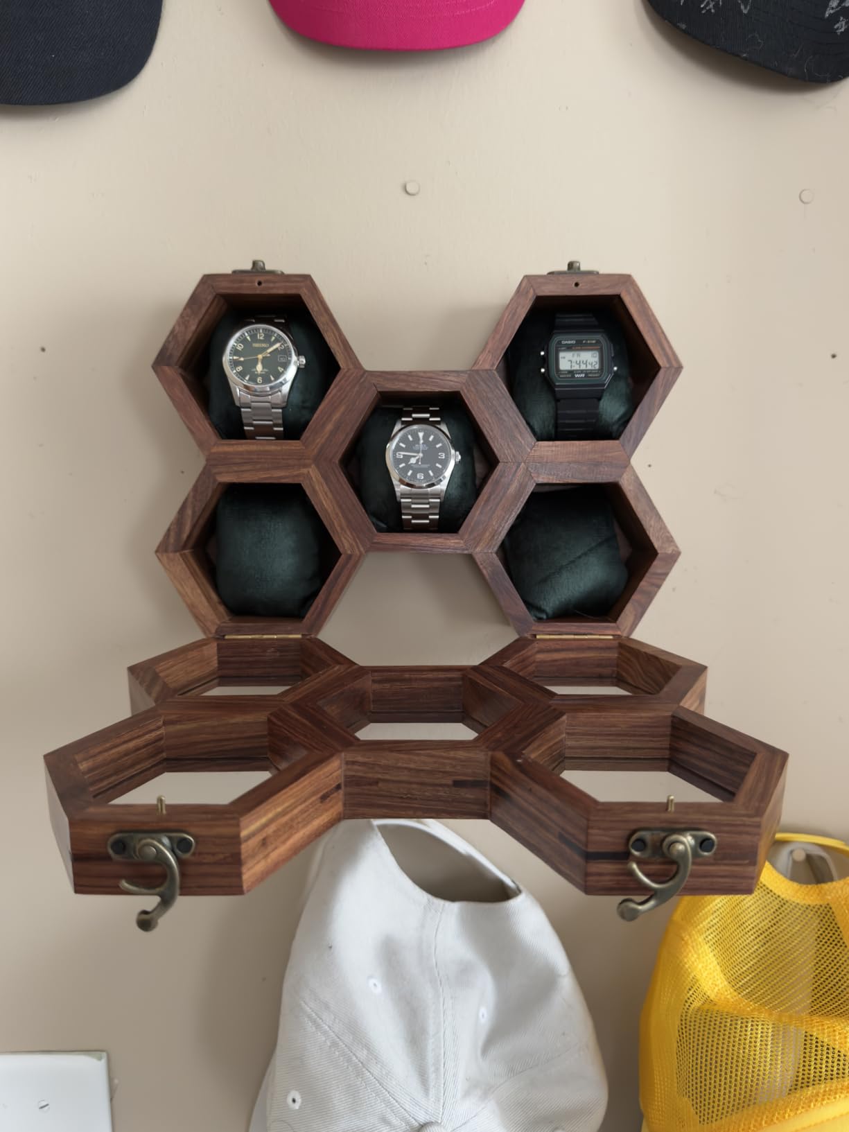 Watch Box for Men, Single Slot Watch Display Case Mens Watch Box Organizer, Dark Rosewood Watch Cases for Men Watch Storage, Valentines Gift Watch Organizer Holder Case for travel with Glass Lid customer photo 2