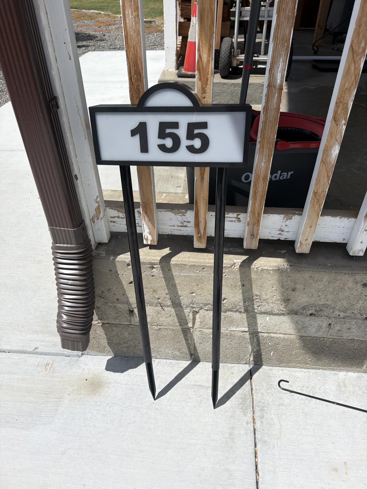 Solar Address Signs for Yard, Solar Powered Address Sign with Warm White & Cold White, IP65 Waterproof Solar House Numbers for Outside, LED Illuminated Plaques Wall Mounted & In Ground customer photo 2