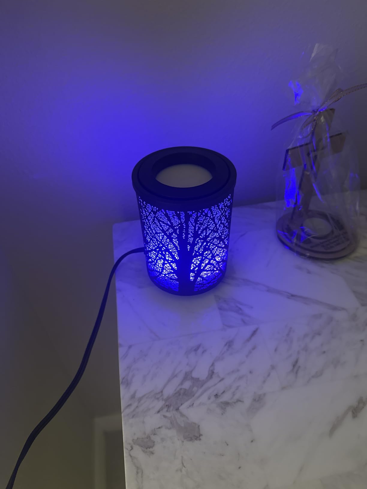 Leyoue Electric Wax Melt Warmer PTC Heating Plate with 7 Colors LED Changing Light Wax Warmer Fragrance Warmer for Home Office Gifts & Decor(Black Forest) customer photo 1