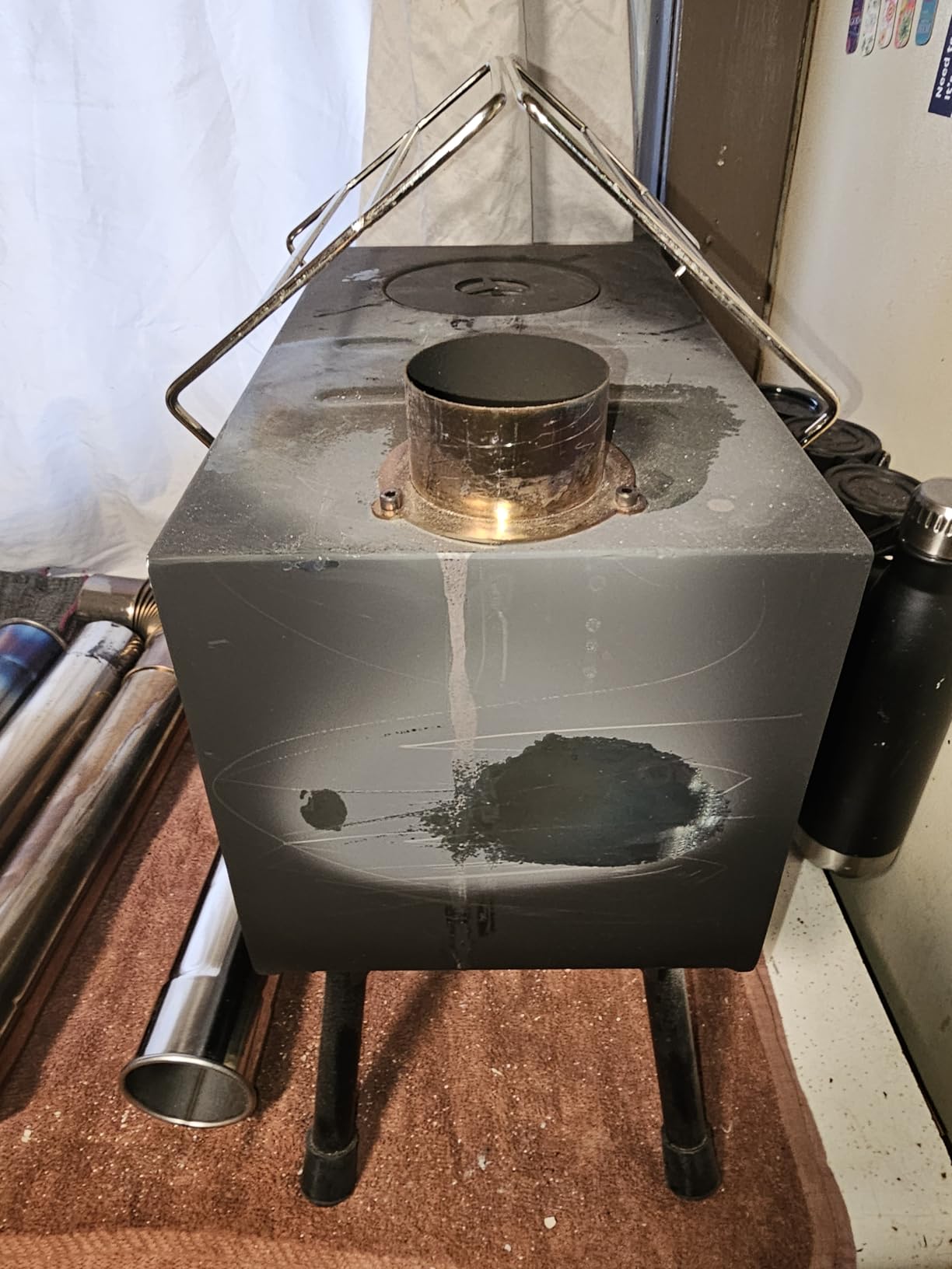 Wood Stove, YRenZ Hot Tent Stove with 7-Section Stainless Steel Chimney, HeatControl Stovepipe and Elbow Pipe, Wood Burning for Outdoor Camping and Ice Fishing customer photo 1