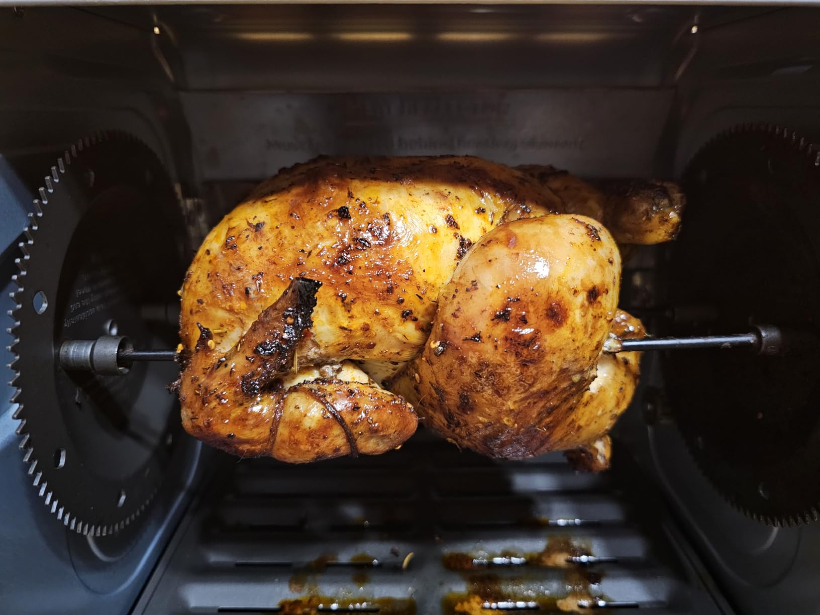 Ronco 6000 Platinum Digital Countertop Rotisserie Oven, 12-lb Capacity | Rotisserie chicken cooks perfectly, 3 functions - rotisserie, sear, no-heat rotation; basket included; auto shutoff customer photo 2
