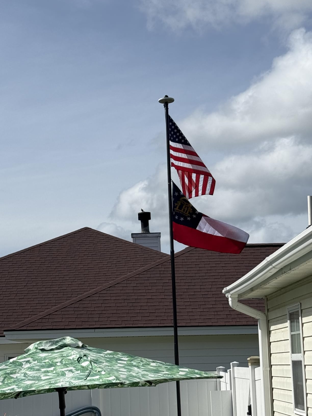 30 FT Heavy Duty Flag Pole 130MPH Wind Test 10 Gauge for Outside House | 45K PSI & 95 HBW Hard Aerospace Aluminum Flagpole, In-Ground Flagpole Kit customer photo 2