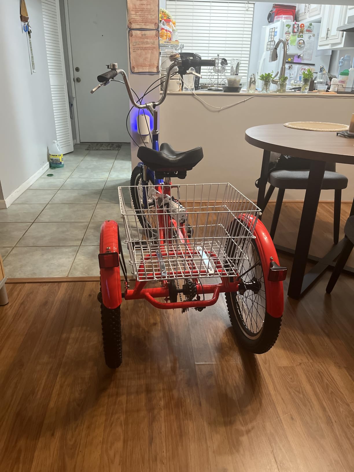 VEVOR Folding Adult Tricycle, 7 Speed 3 Wheel Cruiser Bike with Large Basket & Adjustable Seat customer photo 1