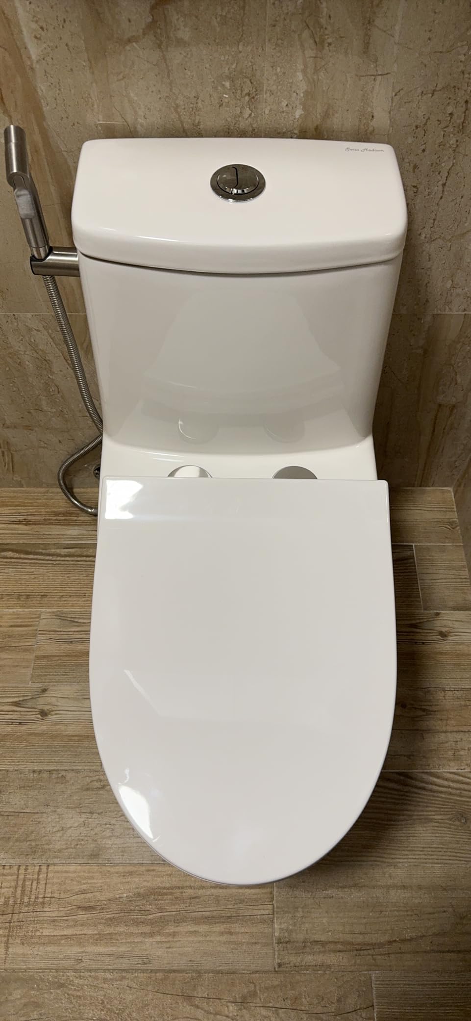 Ivy One Piece Toilet Dual Vortex Flush in Glossy Black 1.1/1.6 gpf customer photo 2