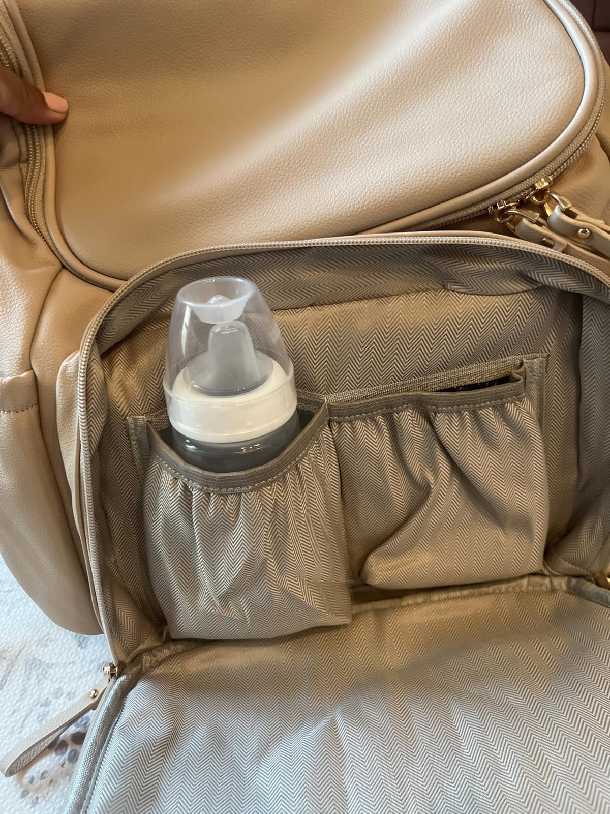 LORADI Lightweight Diaper Bag Backpack, Medium | Stroller Clips, Insulated Pockets, Water-resistant, Easy to Clean, Baby Shower Gifts customer photo 1