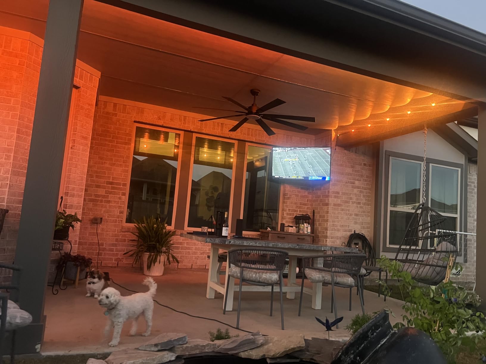 Govee Permanent Outdoor Lights 2, 100ft RGBIC Outdoor Lights with 100 Modes | 16 Million Colors, IP67 Waterproof for Outdoor, Patio, Deck, Backyard & Garden, Works with Alexa, Google Assistant, White customer photo 2