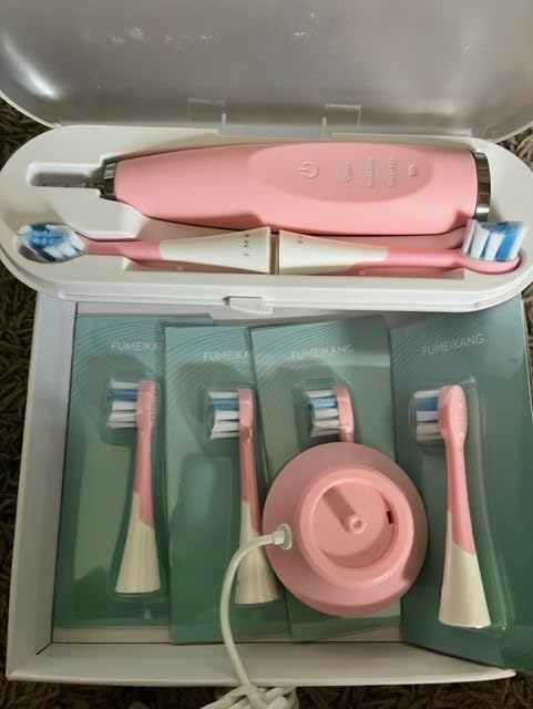 Kids Electric Toothbrushes Toddlers Rechargeable, 6 Heads, Ages 2-12, Blue | FUMEIKANG Power Toothbrush, 2-Minute Timer, Sonic, Smart, Vibrating, Soft Bristles, 3 Modes Clean Tooth, Girls & Boys Gifts customer photo 2