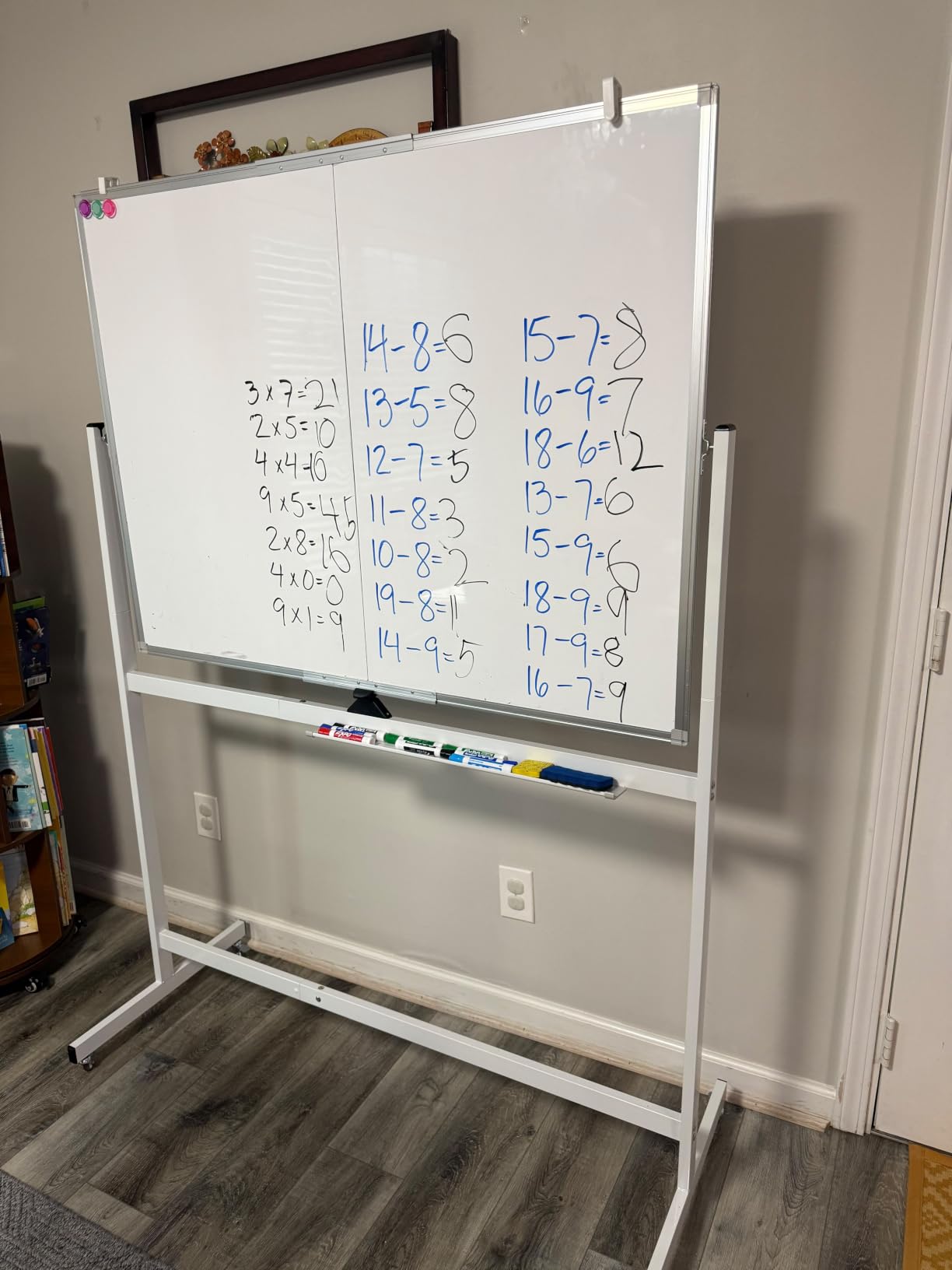Large Rolling Whiteboard on Wheels, 48