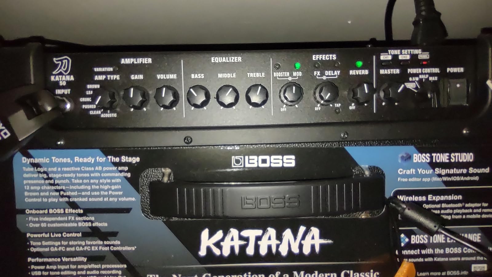BOSS Katana-50 Gen 3 Guitar Amplifier | Compact 50-Watt Combo Amp | Custom 12-Inch Speaker | Evolved Tube Logic Sound | 12 Amp Characters | Onboard BOSS Effects | Advanced Connectivity & More | 50W Class Ab, Custom 12 Speaker, 12 Amp Tones, 5 Effects, USB-C Ir Out, Power Control, 4 Memories customer photo 2