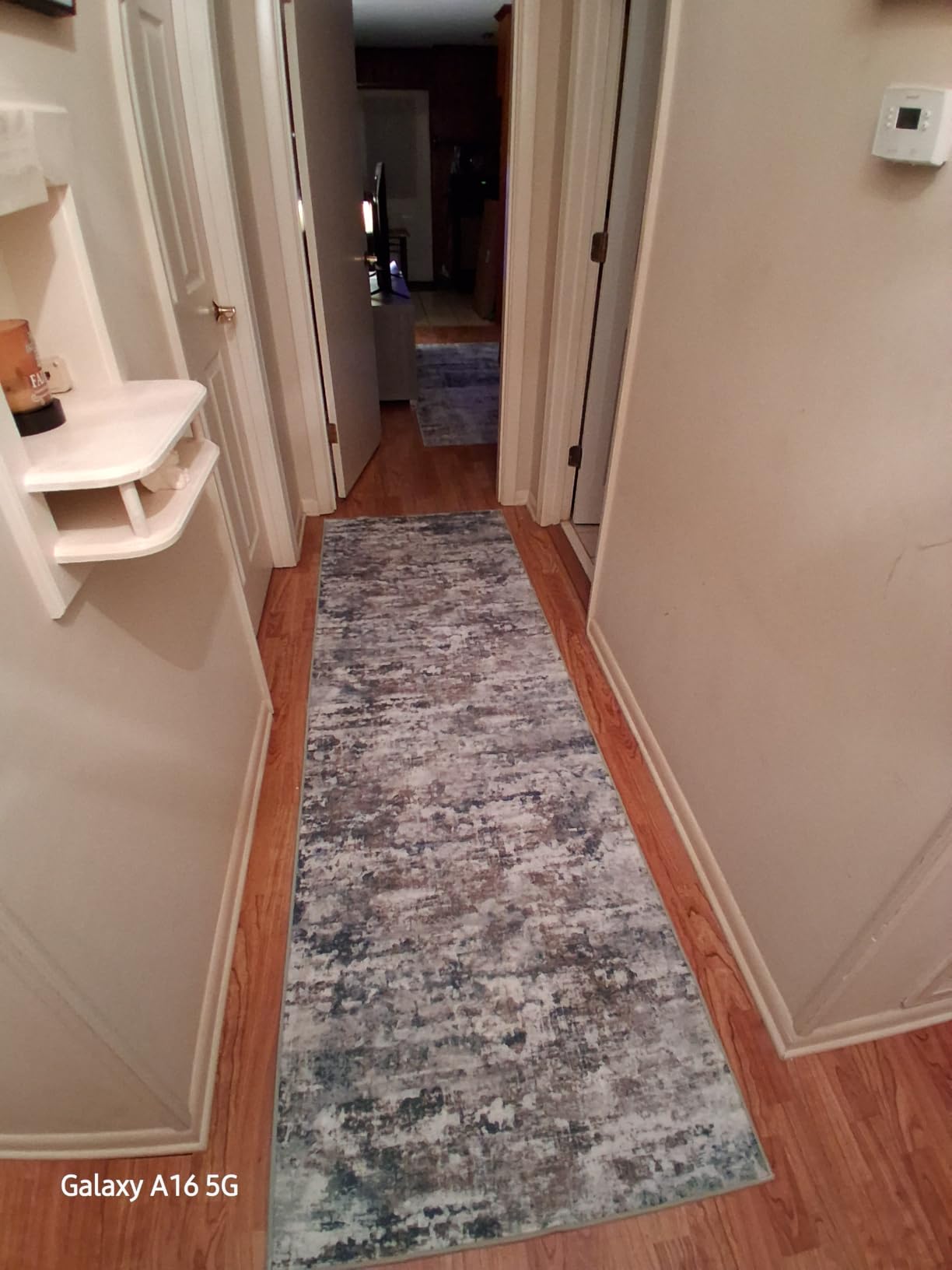 Hallway Runner Rug 2x10 Textured Non Slip Carpet Runner, Abstract Multi customer photo 1