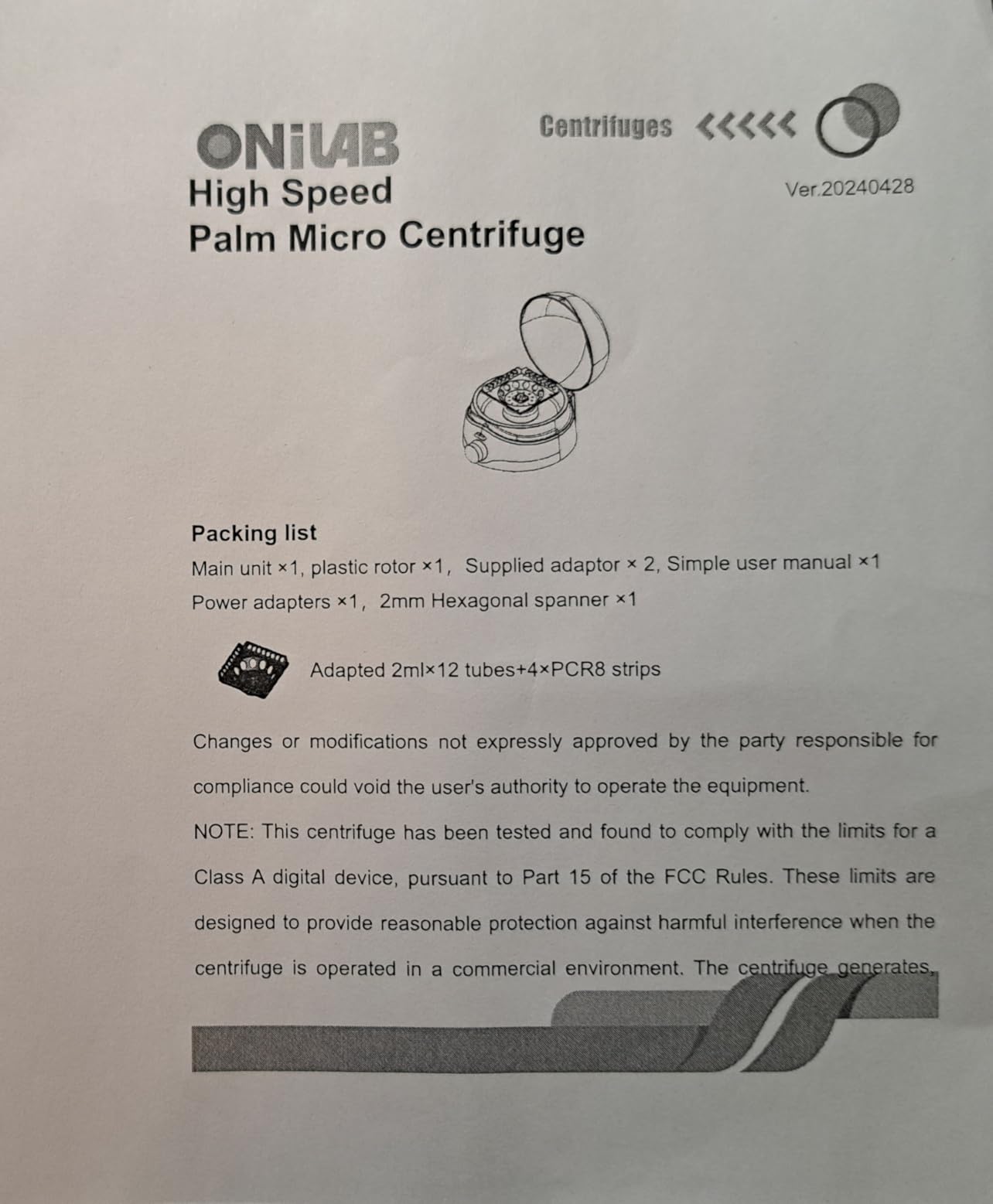ONiLAB Benchtop mini Centrifuge, 10000RPM, 2-in-1 Rotor customer photo 1