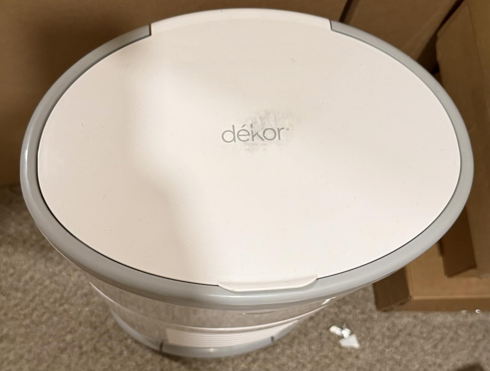 Diaper Dekor EKO Classic Diaper Pail, White | ONLY Eco-Friendly Diaper Pail Made with 70% Recycled Materials | Hands-Free: Step-Drop-Done | Cost-Effective Refill System customer photo 2