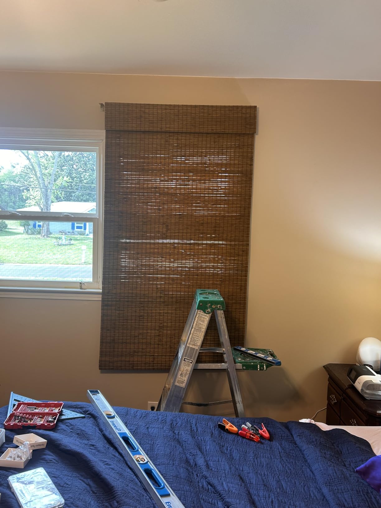 Cordless Bamboo Roman Shades w/Valance, 30.5