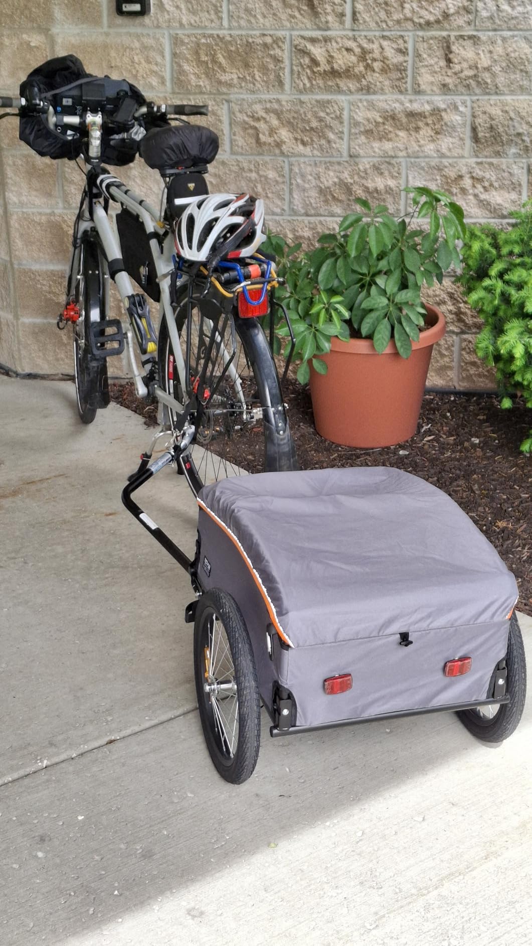 VEVOR Bike Cargo Trailer, 88/100/130/160 lbs Load Capacity, Heavy-Duty Bicycle Wagon Cart, Foldable Compact Storage with Universal Hitch customer photo 2