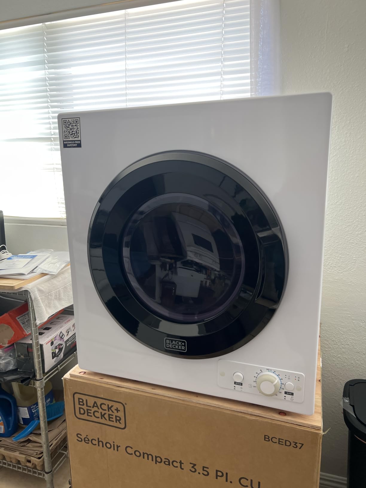 BLACK+DECKER 8.0 Cu. Ft. Electric Front Load Dryer with Steam, BFLD80ME customer photo 1