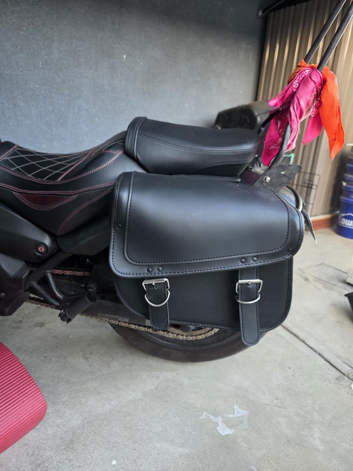 Nomad Universal Motorcycle Saddlebags - 30L Large Capacity Quick-Easy Throw Over Bags for Cruiser, Chopper, Touring - Heavy Duty saddle bags, Waterproof, Secure Lock, Durable Storage Side Bags for Bikers customer photo 1