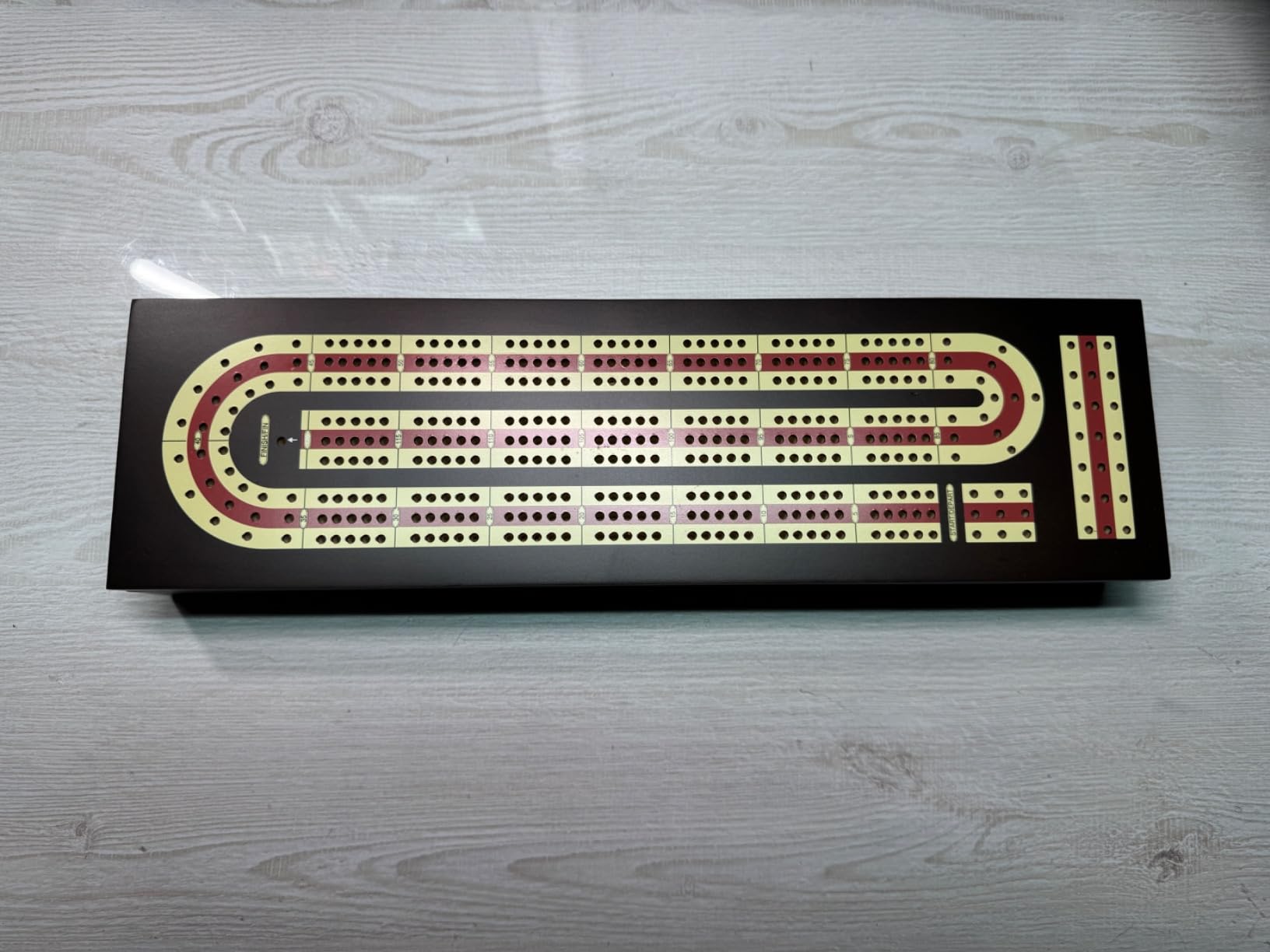 ESENHARBER Cribbage Board Game Set, Premium Wooden Board with Magnetic Lock and Metal Pegs, 2 Playing Cards, and Large Storage - Travel-Friendly Continuous 3 Track Board customer photo 2
