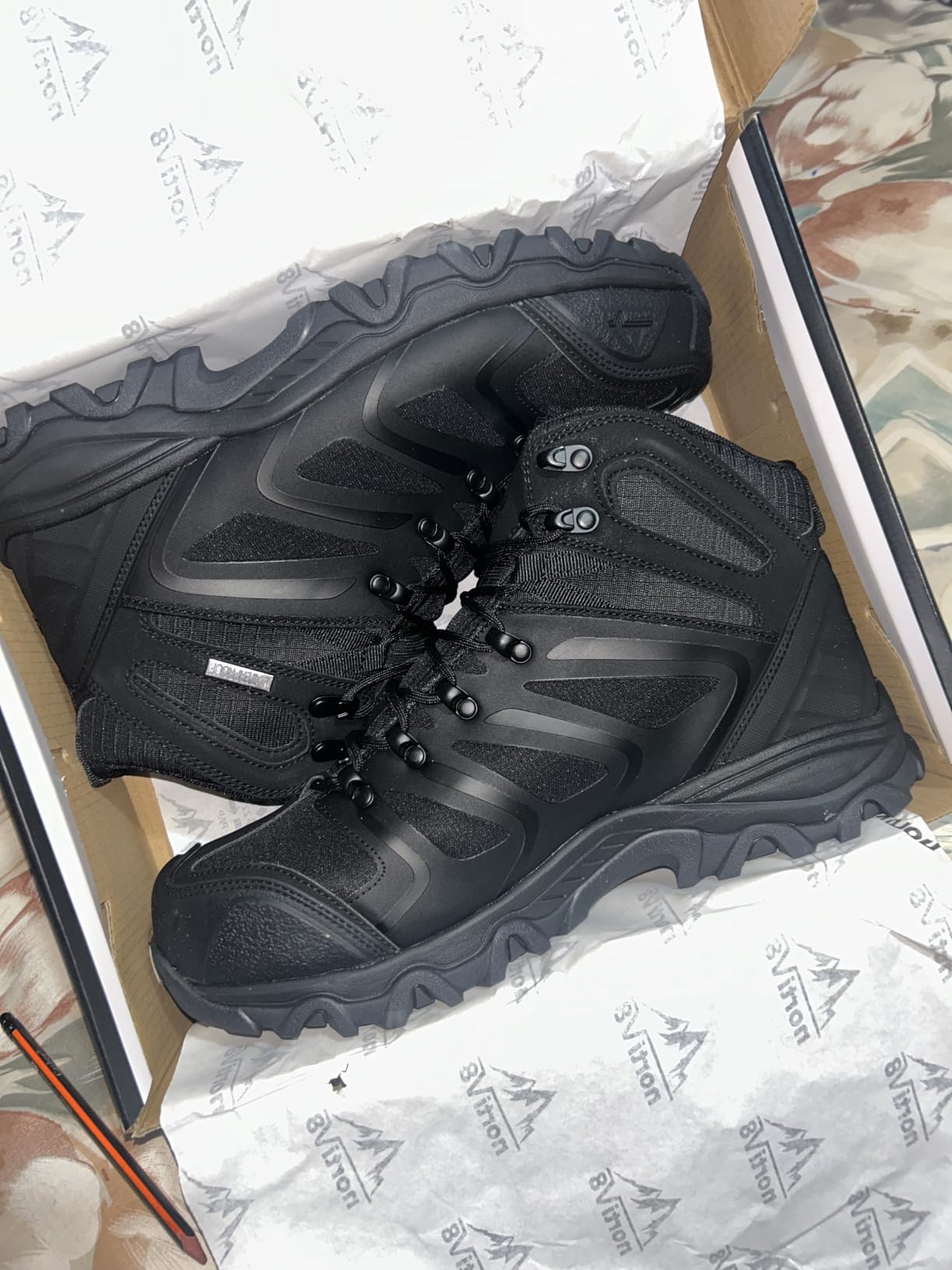 NORTIV 8 Waterproof Work Boots for Men Steel Toe Safety Construction Boots ARMADILLO-STL customer photo 2