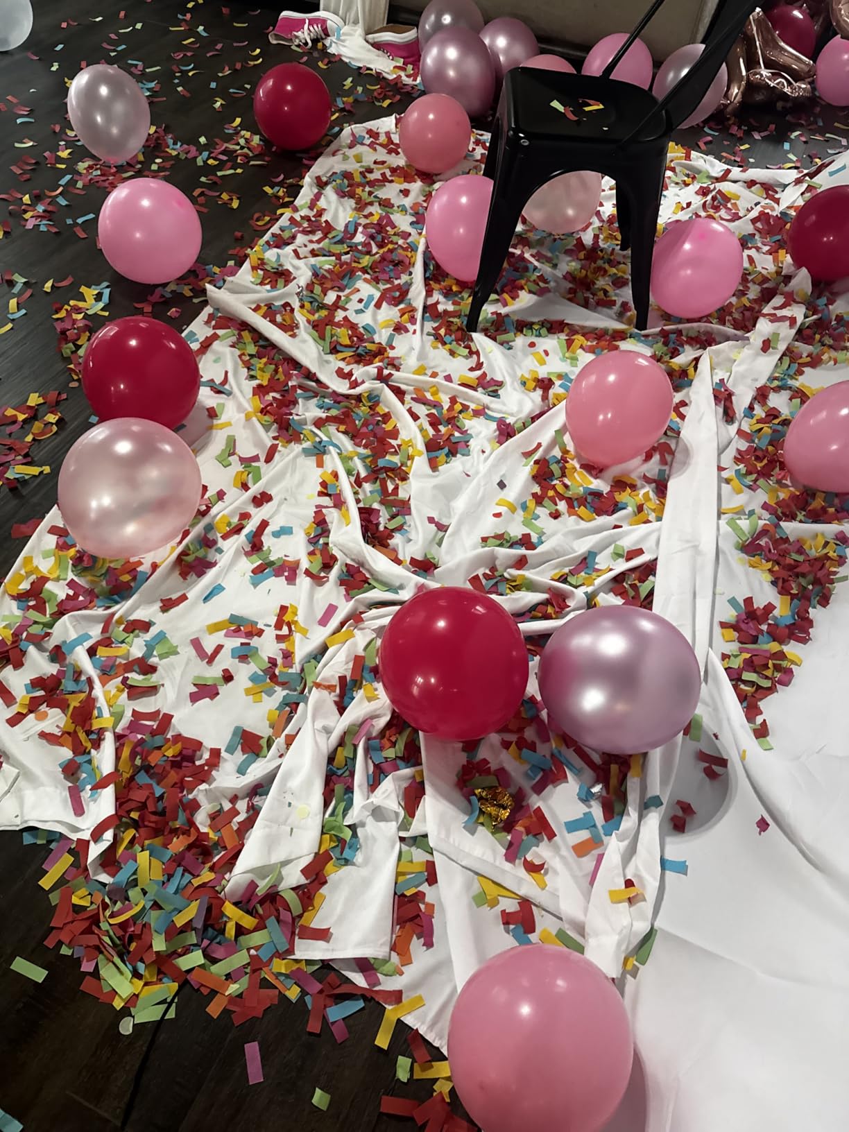 6 Pack 12 Inch Confetti Cannon Multicolor Confetti Popper Party Shooter for Wedding Birthday Graduation Celebration, Biodegradable Paper Launches 16 ft customer photo 1