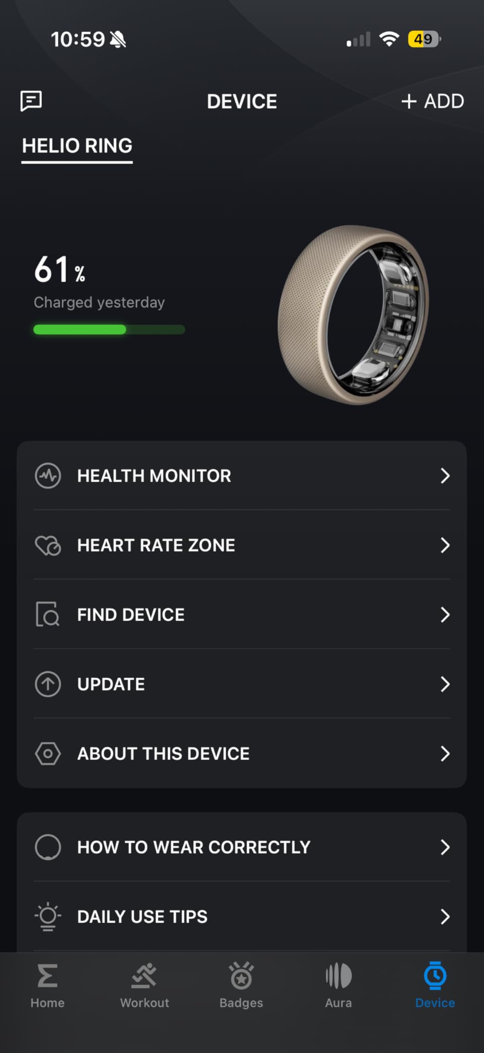 Amazfit Helio Smart Ring Health Tracker, Fitness Tracker Ring, No Subscription, Monitors Sleep, Heart Rate & Stress, Titanium Alloy, Fast 1.4-Hr Charging, Water-Resistant, Size Before You Buy(Size 12) customer photo 2
