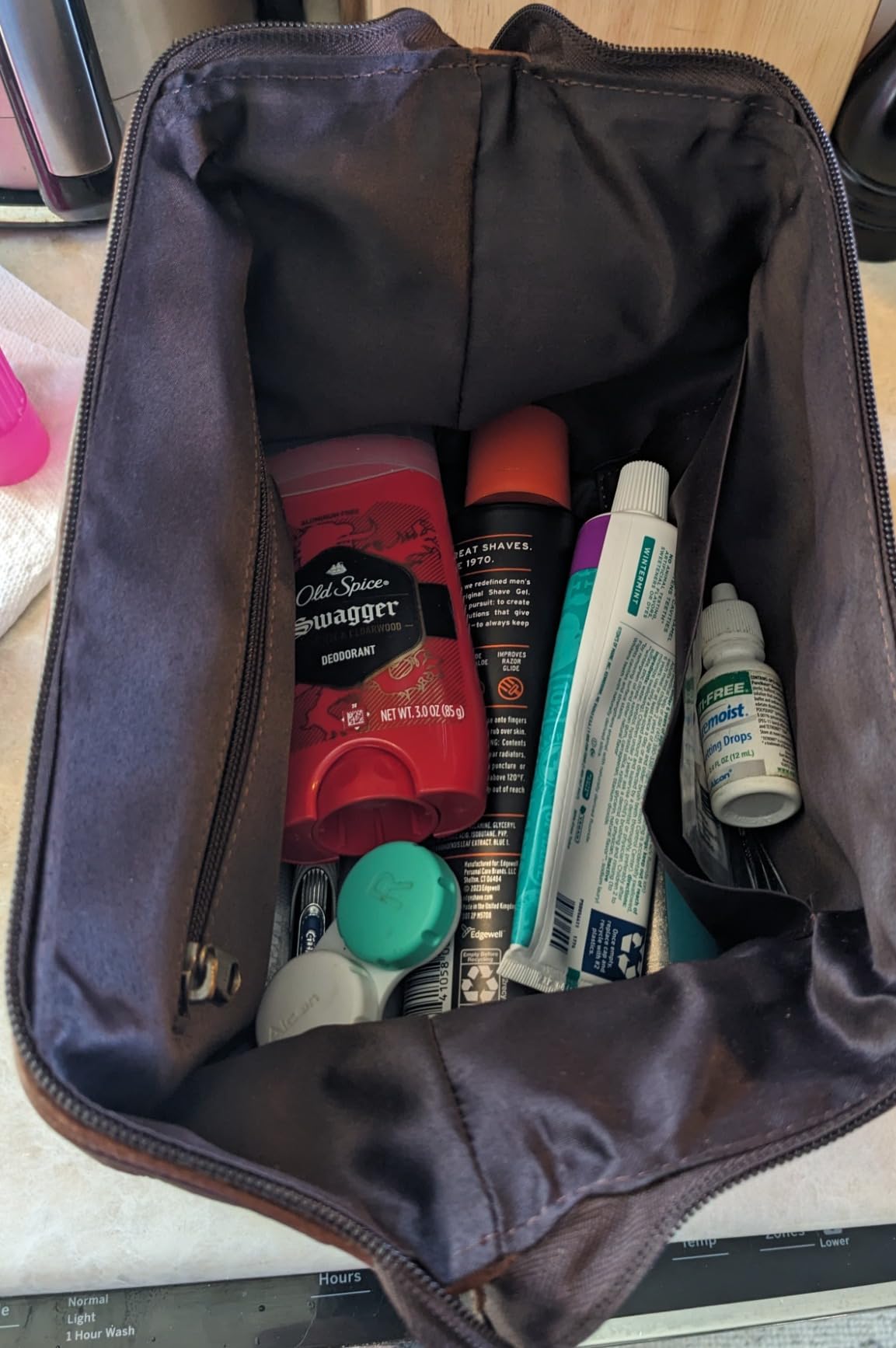NomadCraftsCo. Premium Leather Travel Toiletry Bag for Men and Women, King-Size Dopp Kit with Waterproof Lining, Mens Toiletry Travel Bag customer photo 1