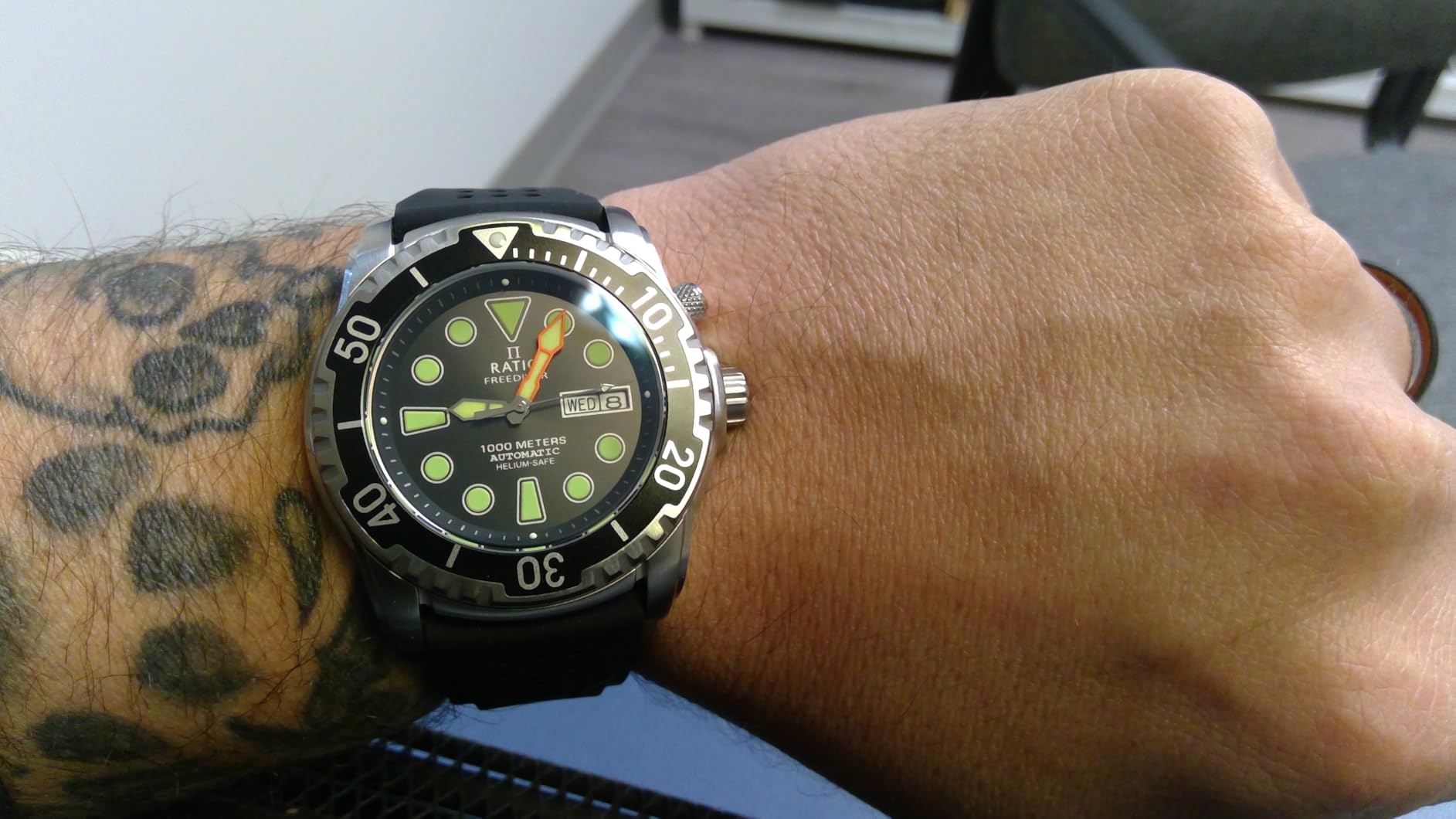 RATIO FreeDiver Helium-Safe Dive Watch Sapphire Crystal Automatic Diver Watch 1000M Water Resistant Diving Watch for Men customer photo 1