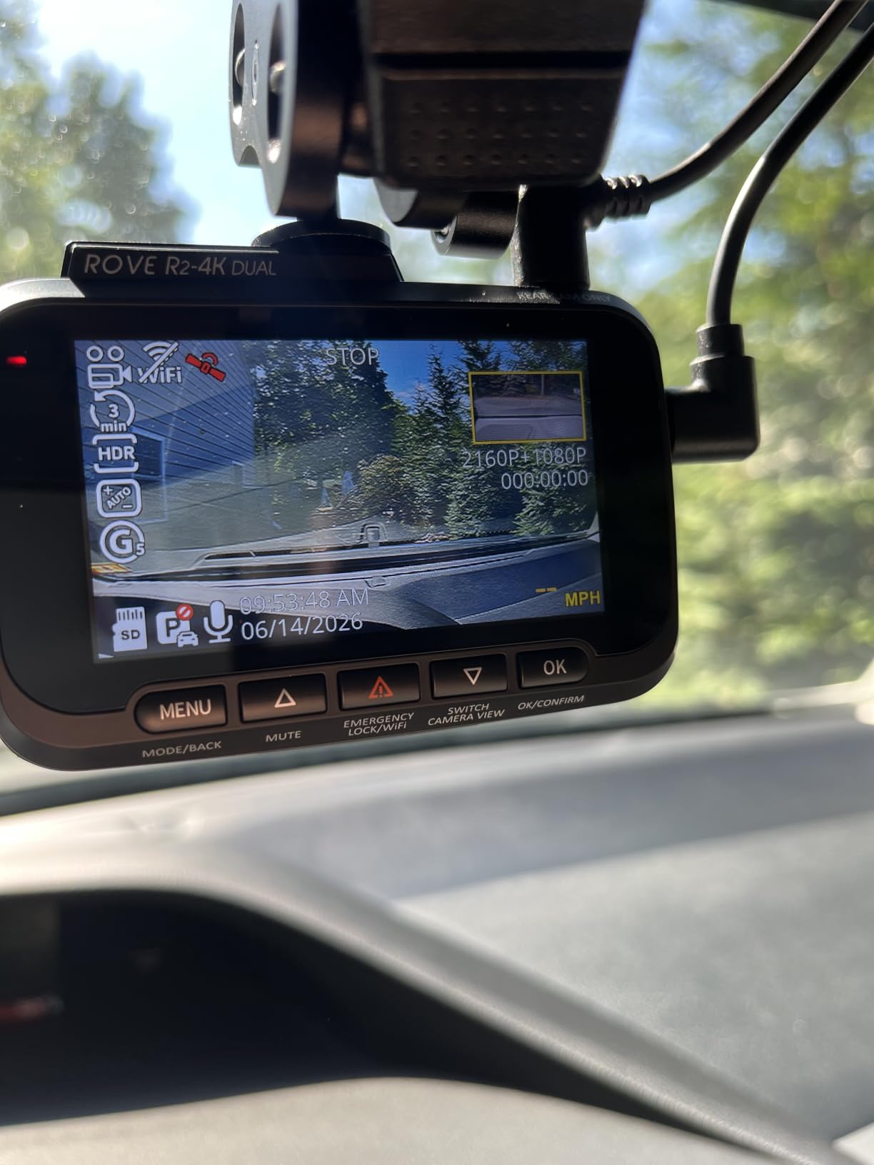 ROVE R2-4K Dual Dash Cam Front and Rear, SRTARVIS 2 Sensor, Free 128GB Card | 4K Front + FHD Rear Rcording, 5.8GHz WiFi, 20MB/s Download Speed, App, GPS, 3