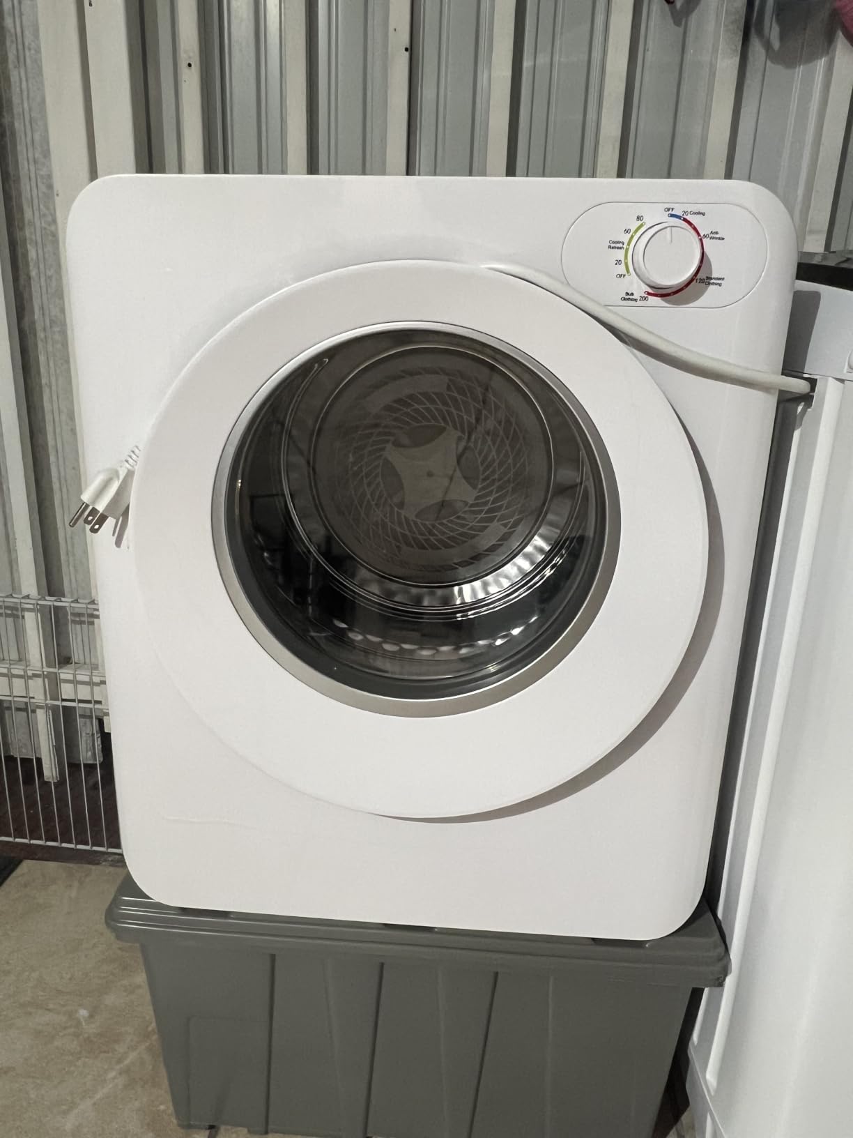 Euhomy Dryer, 3.5 Cu. Ft. 1500W Clothes Dryer, Stainless Steel Tumble Dryer with Exhaust Hose for Home, Apartment, Dorm, White customer photo 2