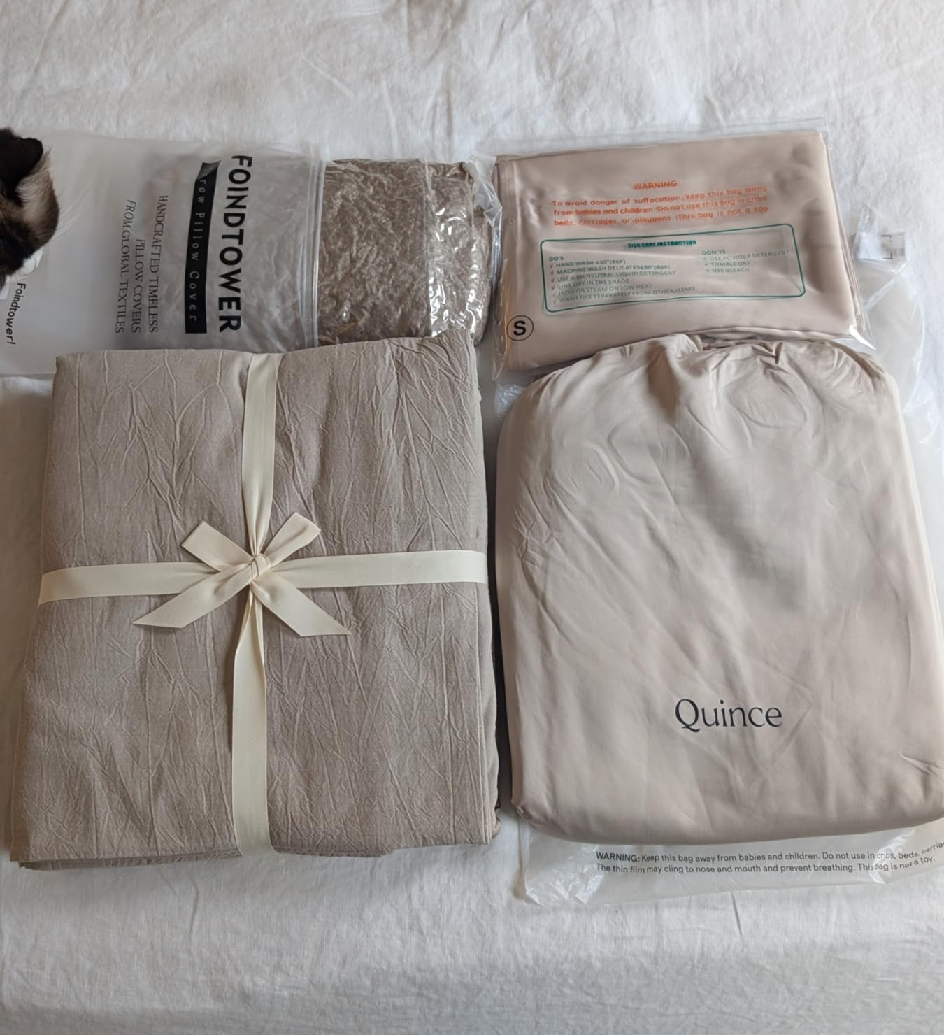 MooMee Duvet Cover Set 100% Washed Cotton Linen Like Queen | Relaxed Linen-like Texture. Soft, Breathable & Long-lasting Comfort. Lightweight. Hidden Zipper with 8 Interior Corner Ties customer photo 1